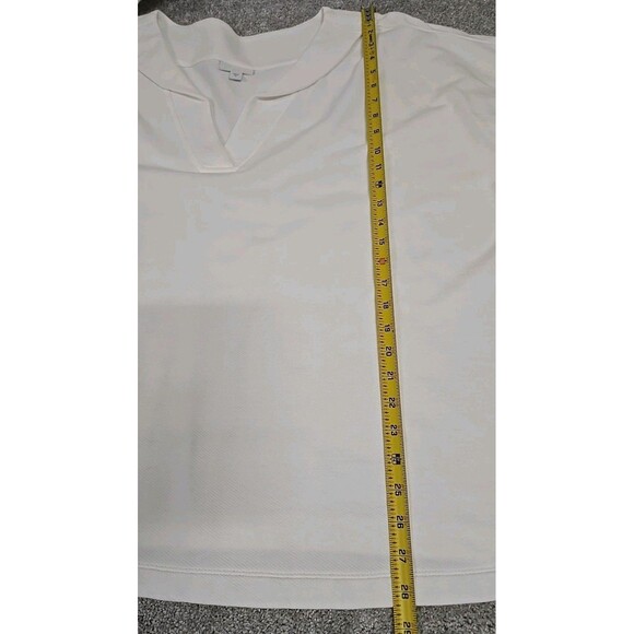 J Jill Love V-Neck Short Sleeve Shirt 100% Cotton White Women’s Plus Size 3X - Picture 7 of 9